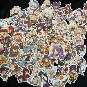 83 pieces Genshin Impact vinyl stickers